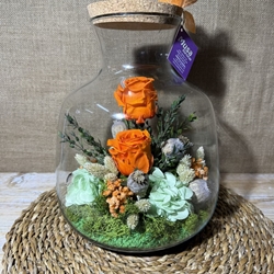 Terrarium en tonos naranja - Imagen 1