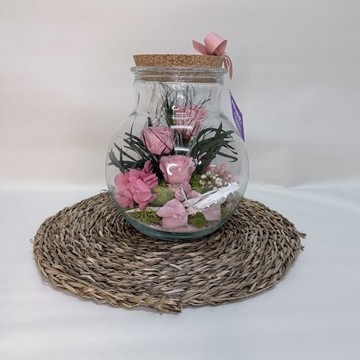 Terrarium en tonos rosa - Imagen 1