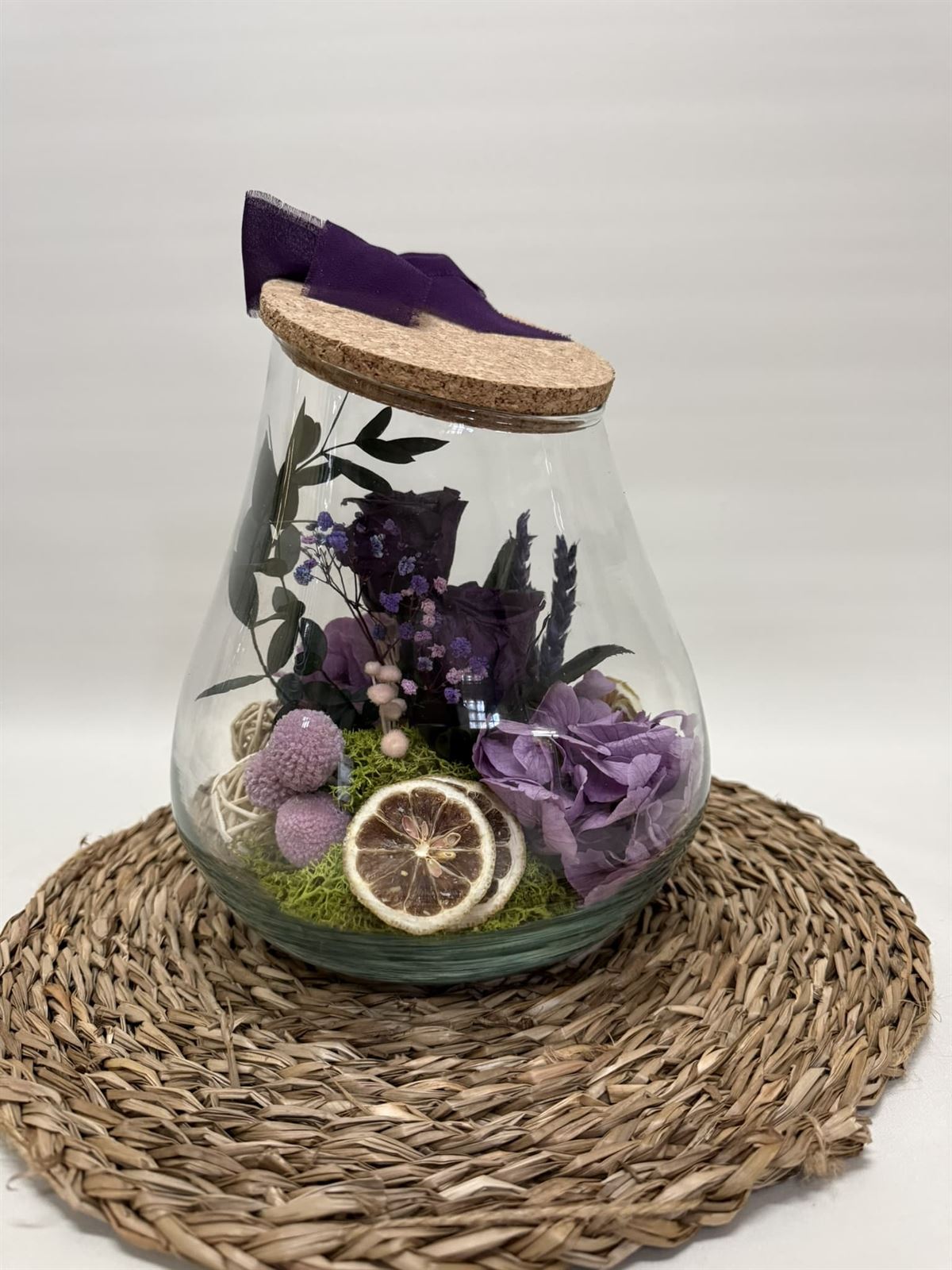 Terrarium kumbolo en tonos morados - Imagen 1
