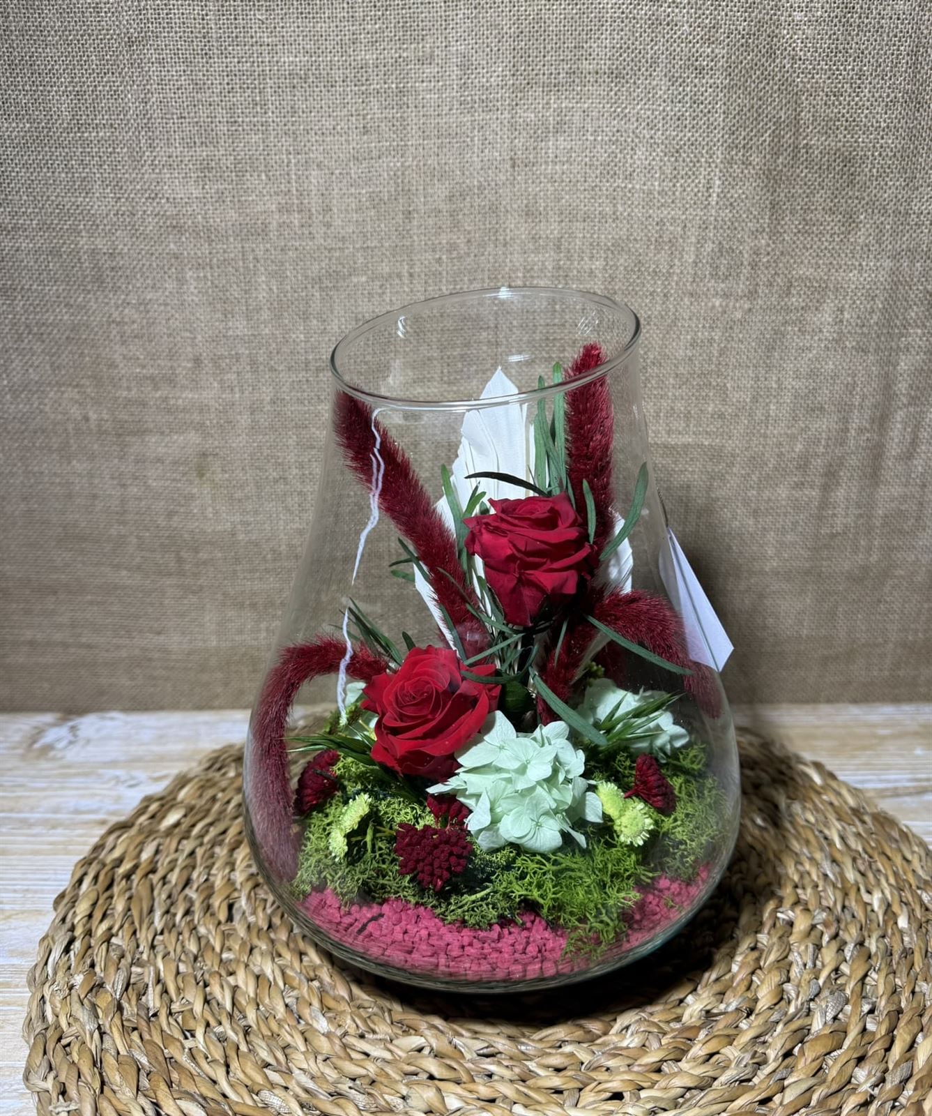 Terrarium kumbolo en tonos rojos - Imagen 2