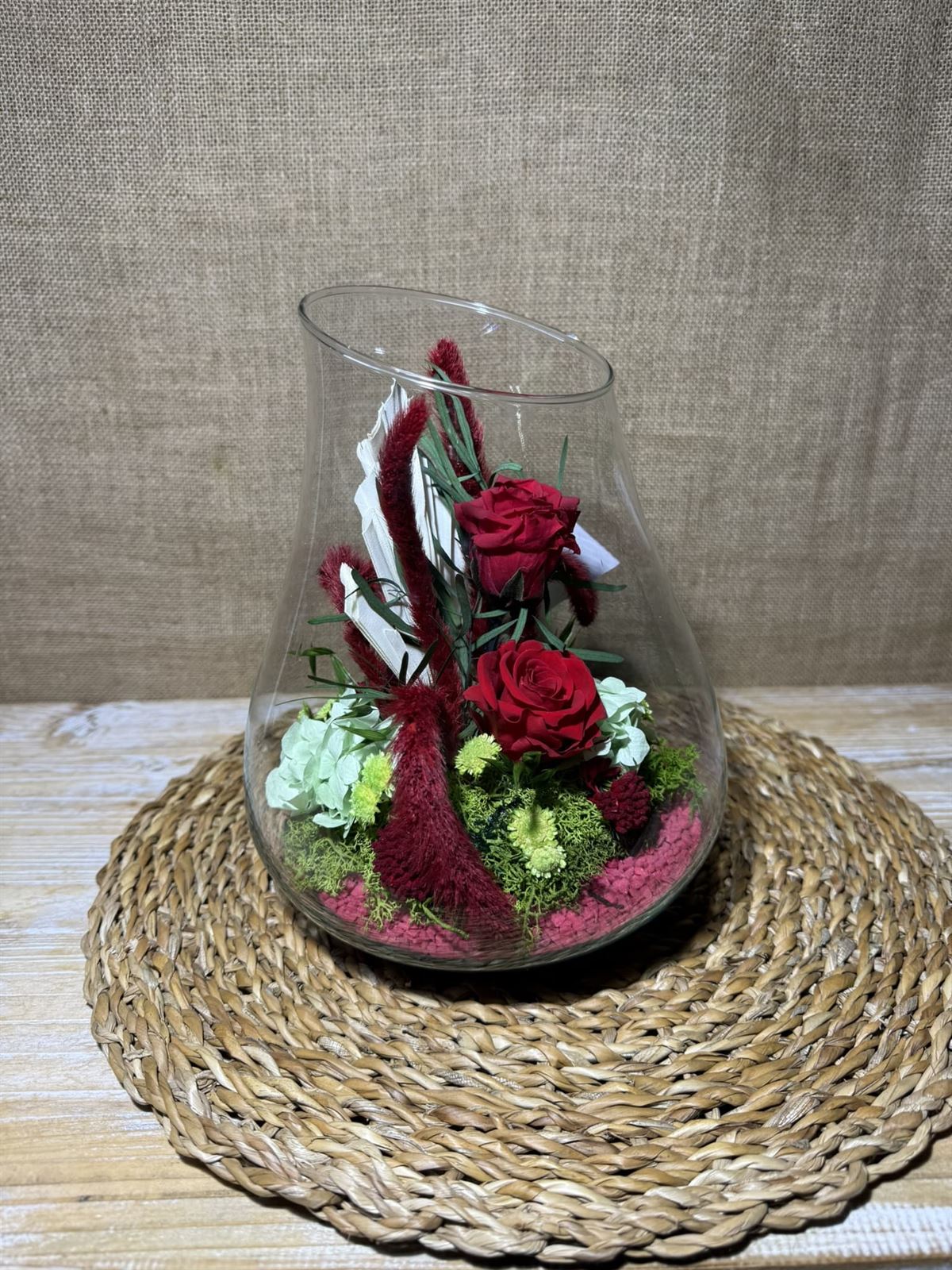 Terrarium kumbolo en tonos rojos - Imagen 3