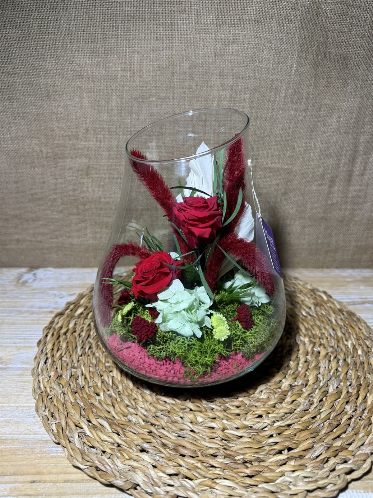 Terrarium kumbolo en tonos rojos - Imagen 4